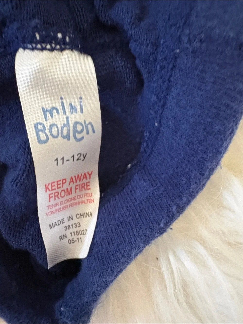 Mini Boden Navy Tights with Purple Toes